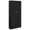 vidaXL Libreria Nera 82,5x30,5x185,5 cm in Legno Multistrato