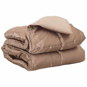 vidaXL Piumone Completo Annuale Oro 200 x 135 cm Satin e Micropile