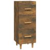 vidaXL Credenza Rovere Fumo 34,5x34x90 cm in Legno Multistrato