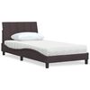 vidaXL Letto con Materasso Hanko Marrone Scuro 100x200 cm in Tessuto