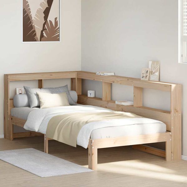 vidaXL Letto Libreria senza Materasso 100x200 cm in Legno di Pino