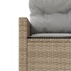 vidaXL Set Divani da Giardino Semicircolare 3 pz in Polyrattan Beige