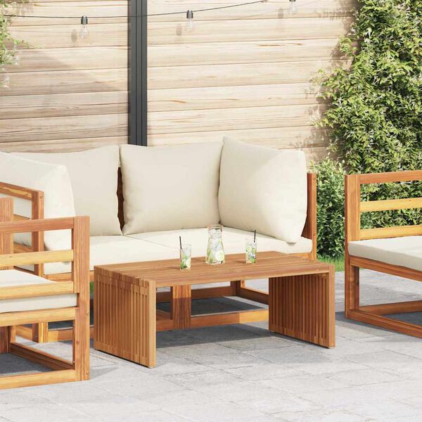vidaXL Tavolo Laterale da Giardino Marrone 90 x 50 x 36 cm