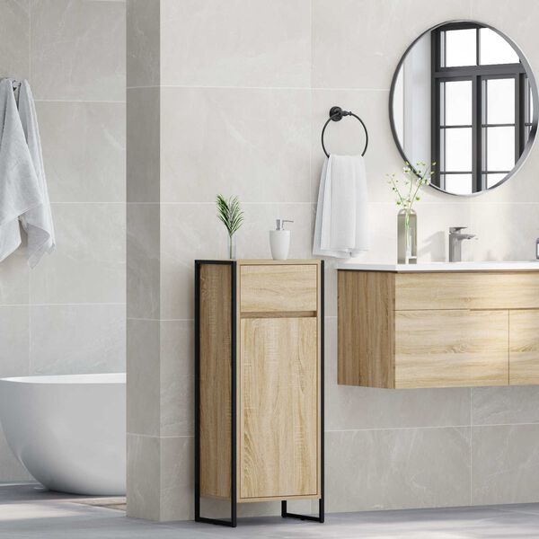 vidaXL Mobile da Bagno Sonoma 40 x 30 x 100 cm Legno multistrato