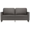 vidaXL Divano a 2 Posti Grigio 140 cm in Similpelle