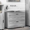 vidaXL Mobile da Bagno con cassetto Grigio Sonoma 76,5 x 35 x 64 cm