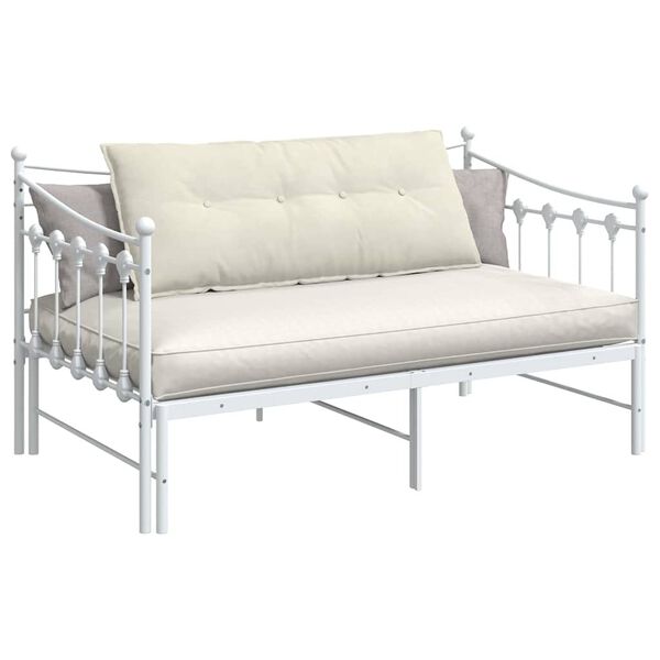 vidaXL Cuscino per Schiena Crema 120 x 50 cm Tessuto in Cords