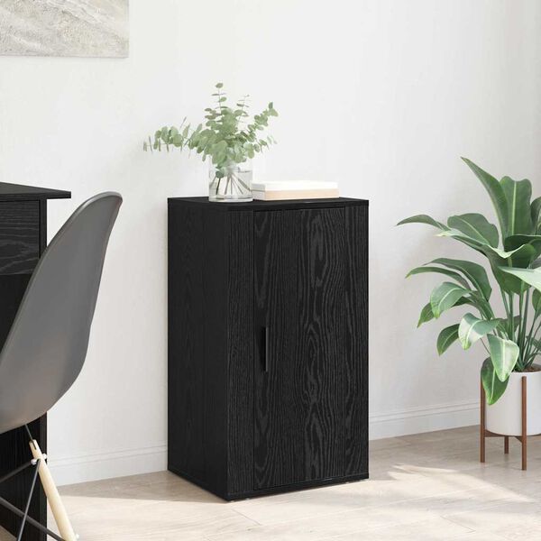 vidaXL Credenza Rovere Nero 40 x 33 x 70 cm Legno multistrato
