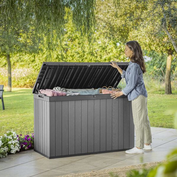 Keter Contenitore Portaoggetti da Esterno Darwin 670 L Grigio