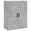 vidaXL Mobile a Parete Grigio Cemento 69,5x34x90 cm