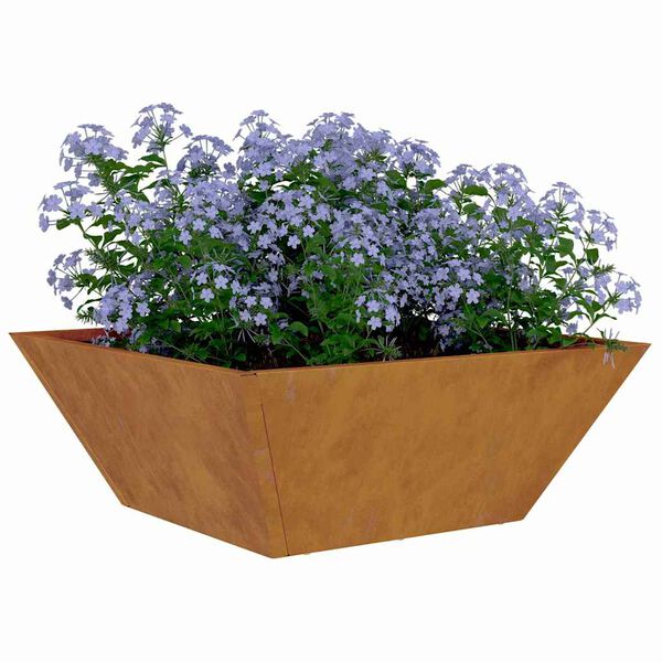 vidaXL Vaso da giardino Ruggine 40 x 40 x 15 cm