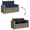 vidaXL Set Divani da Giardino 4 pz con Cuscini in Polyrattan Grigio