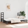 vidaXL Dormeuse Estraibile Grigia 2x(90x190) cm Legno Massello di Pino