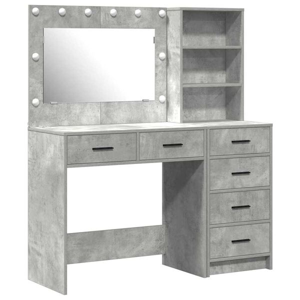 vidaXL Tavolo da Trucco Grigio 78.5 x 41 x 135 cm Legno multistrato