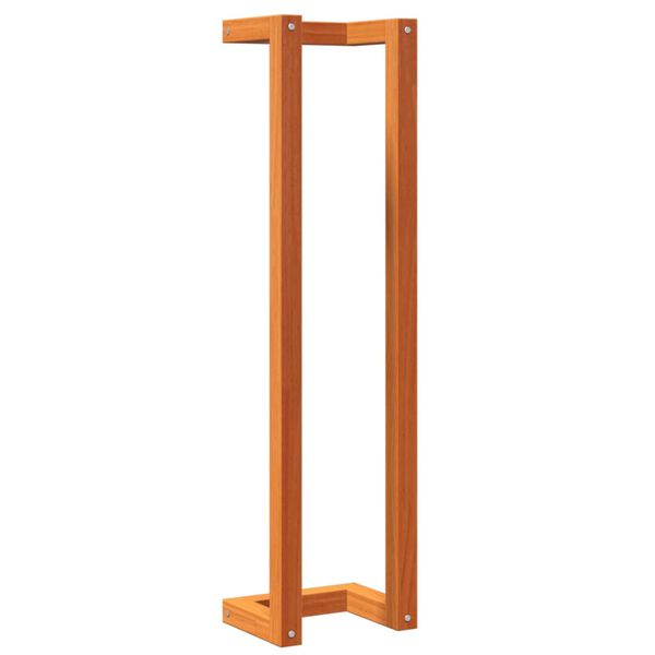 vidaXL Portasciugamani Marrone Cera 23x18x90 cm Legno Massello di Pino