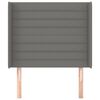 vidaXL Testiera ad Orecchio Grigio Scuro 83x16x118/128 cm in Tessuto