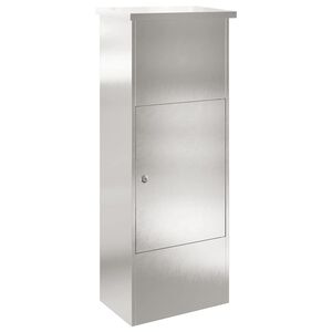 vidaXL Cassetta per pacchi con porta Argento 44,5 x 29 x 110,5 cm