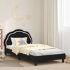 vidaXL Struttura letto bambini con testata Nero 90 x 200 cm Velluto