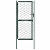 vidaXL Cancello da Giardino in Acciaio 100x200 cm Verde