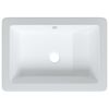 vidaXL Lavandino da Bagno Bianco 46,5x35x18 cm Rettangolare Ceramica