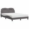 vidaXL Letto Viana con Materasso Grigio 120x200 cm in Similpelle