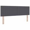 vidaXL Testiera Grigio scuro 160 cm Tessuto in Cords