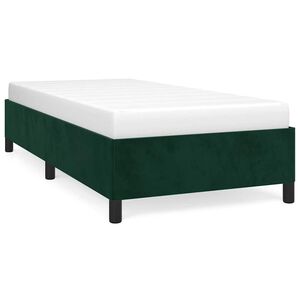 vidaXL Giroletto senza Materasso Verde Scuro 90x190 cm in Velluto