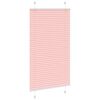 vidaXL Tenda Plissettata Rosa 75x150 cm Larghezza Tessuto 74,4 cm