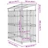 vidaXL Gabbia per Cani da Esterno con Tetto in Acciaio 1,84 m&sup2;