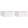 vidaXL Comodino 2 pz Bianco 37 x 35 x 18,5 cm Legno di pino massello