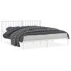 vidaXL Giroletto con Testiera Metallo Bianco 193x203 cm