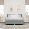 vidaXL <strong>Letto a Molle< / strong> Grigio chiaro 140 x 190 cm