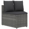 vidaXL Set Divani da Giardino 2 pz con Cuscini in Polyrattan Grigio