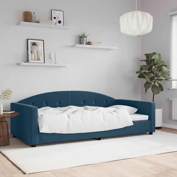 vidaXL Letto da Giorno Blu 100x200 cm in Velluto