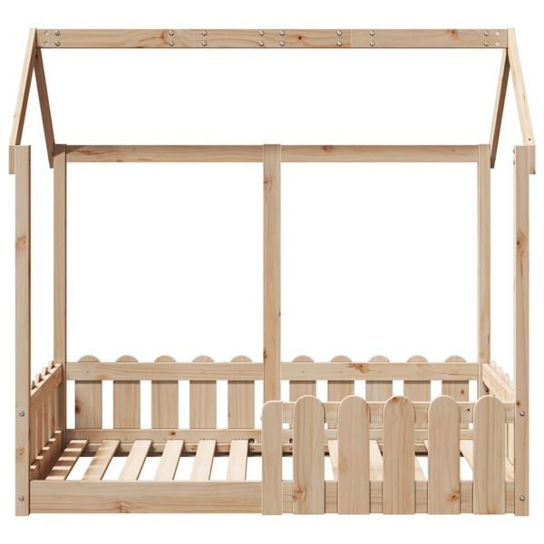 vidaXL Giroletto Casetta per Bambini 70x140 cm Legno Massello di Pino