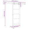 vidaXL Porta scorrevole Naturale 78 x 202 cm