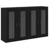 vidaXL Armadi da Parete 2 pz Rovere Nero 69,5 x 34 x 90 cm