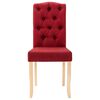 vidaXL Sedie da Pranzo 4 pz Rosso Vino in Tessuto