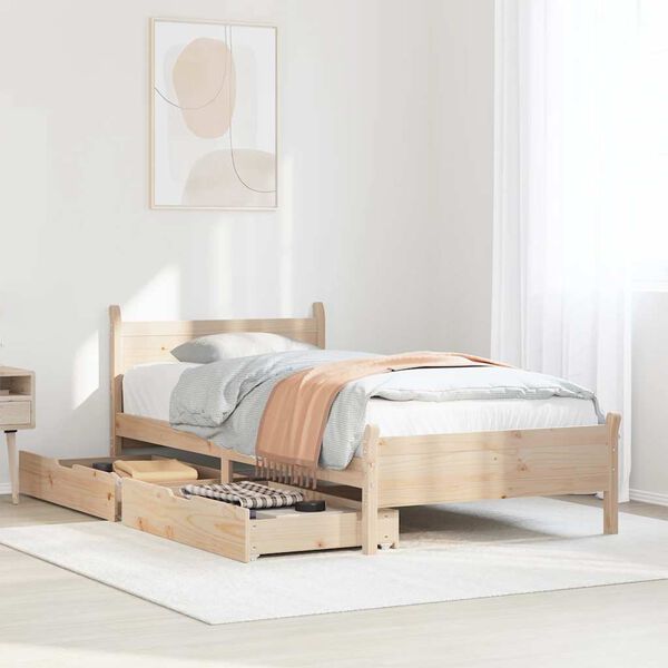 vidaXL Letto senza Materasso 90x190 cm in Legno Massello di Pino