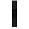 vidaXL Mobile da Bagno Rovere Nero 30 x 30 x 190 cm Legno multistrato