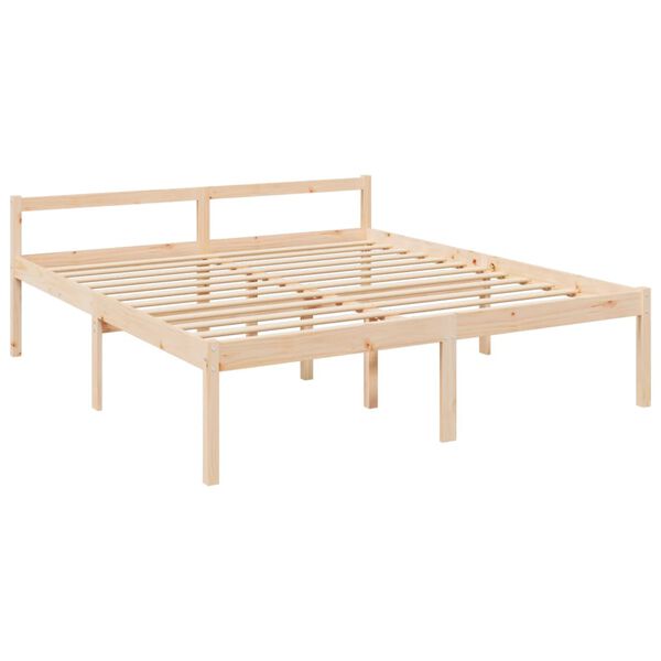 vidaXL Letto per Anziani 200x200 cm in Legno Massello di Pino