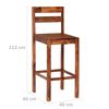 vidaXL Sedie da Bar 2 pz Legno Massello di Sheesham Marrone