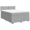 vidaXL Giroletto a Molle con Materasso Grigio Chiaro 140x190cm Tessuto