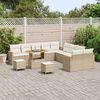 vidaXL Set Divano da Giardino 13 pcs Beige polyrattan