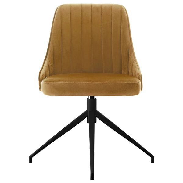 vidaXL Sedie da Pranzo 6 pz Marroni in Velluto