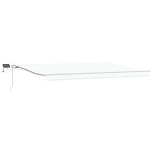 vidaXL Tenda retrattile Bianco 500 &times; 350 cm Tessuto e Alluminio