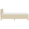 vidaXL Letto a Sorgente LED con materasso Crema 90 x 200 cm Tessuto