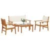 vidaXL Set Divano da Giardino 4 pcs Marrone 120 x 65,5 x 79 cm