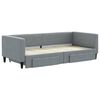 vidaXL Divano Letto Estraibile Cassetti Grigio Chiaro 90x200cm Tessuto