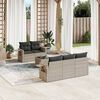 vidaXL Set Divano da Giardino 6pz con Cuscini Grigio Chiaro Polyrattan